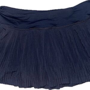 Lululemon Black Pleated Skirt Skort Built-In Shorts Zip Pocket Athleisure